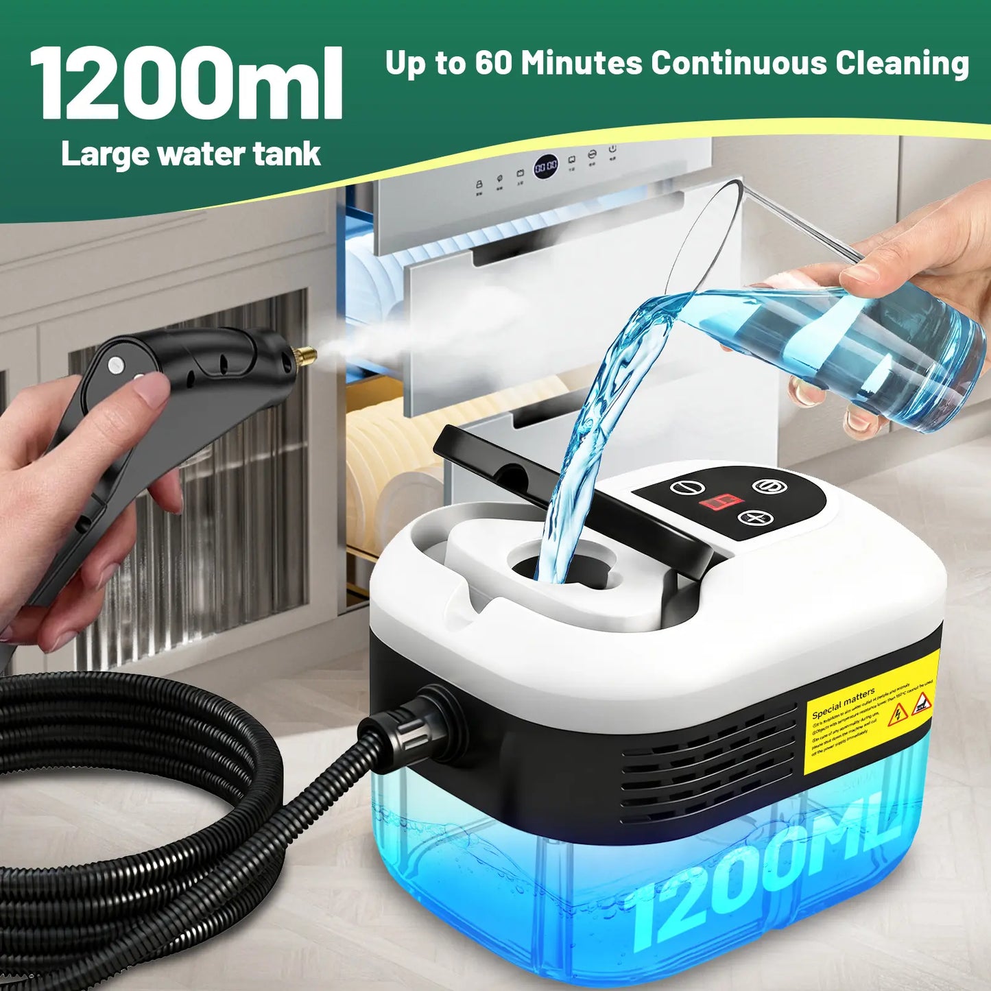 10-in-1 Versatile Power Steamer: Fast, Adjustable, All-Surface.
